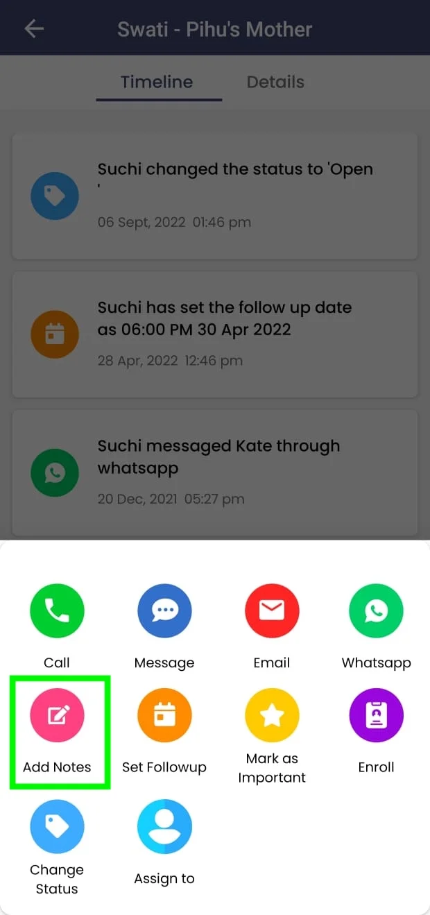 Add Notes