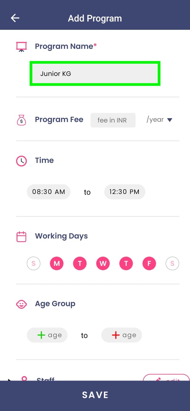 Add program