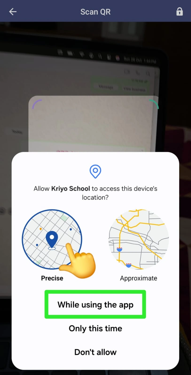  Allow location permission