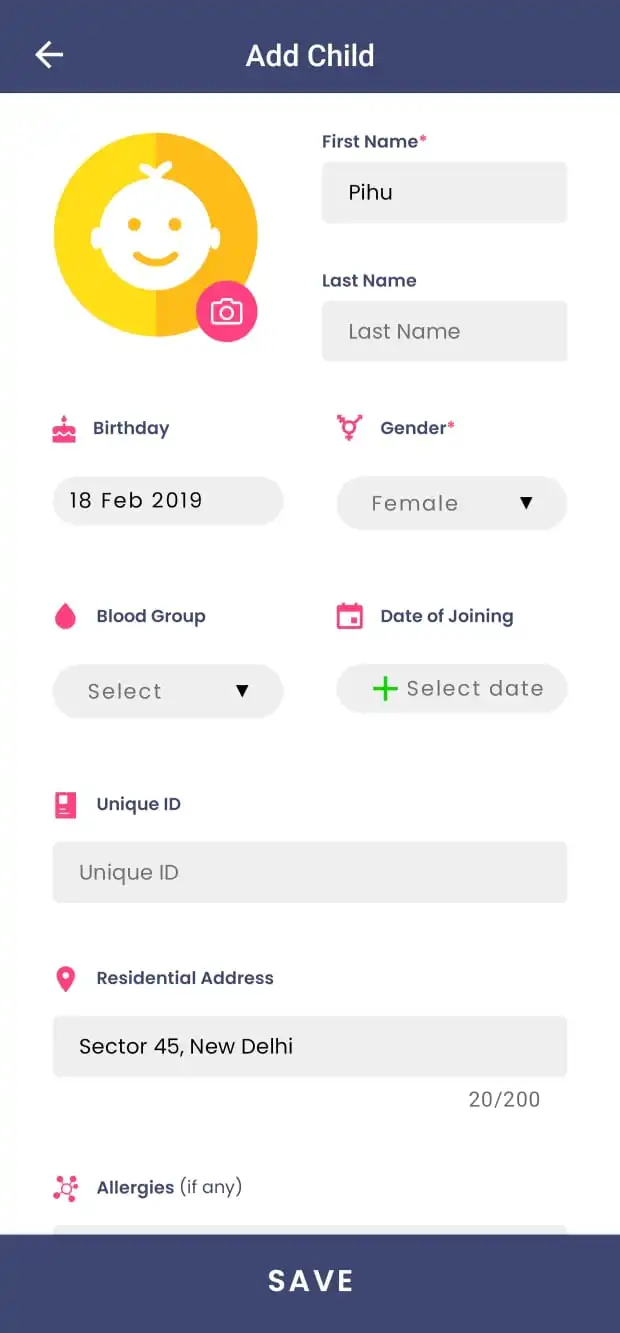 Child Profile