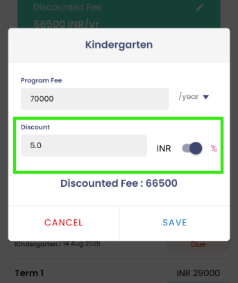 Discount pop-up mobile