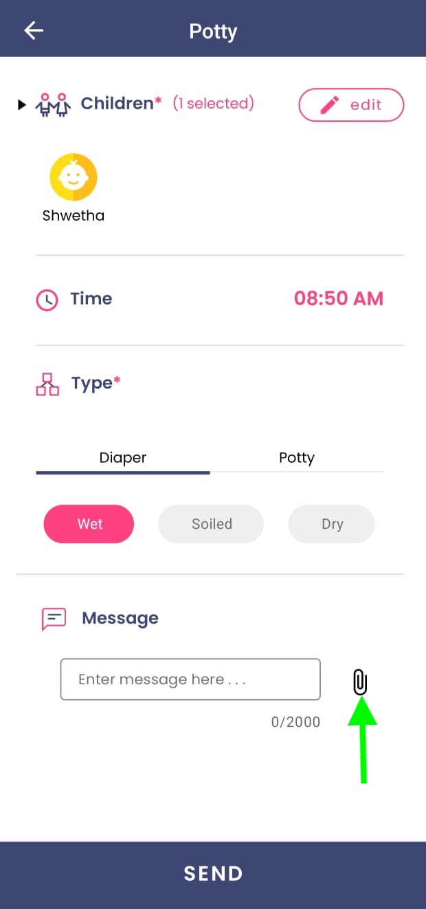 Potty Home Screen