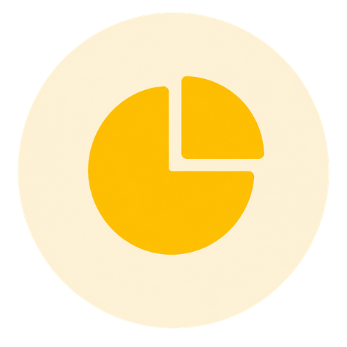 Pie chart icon representing pro-rated pricing