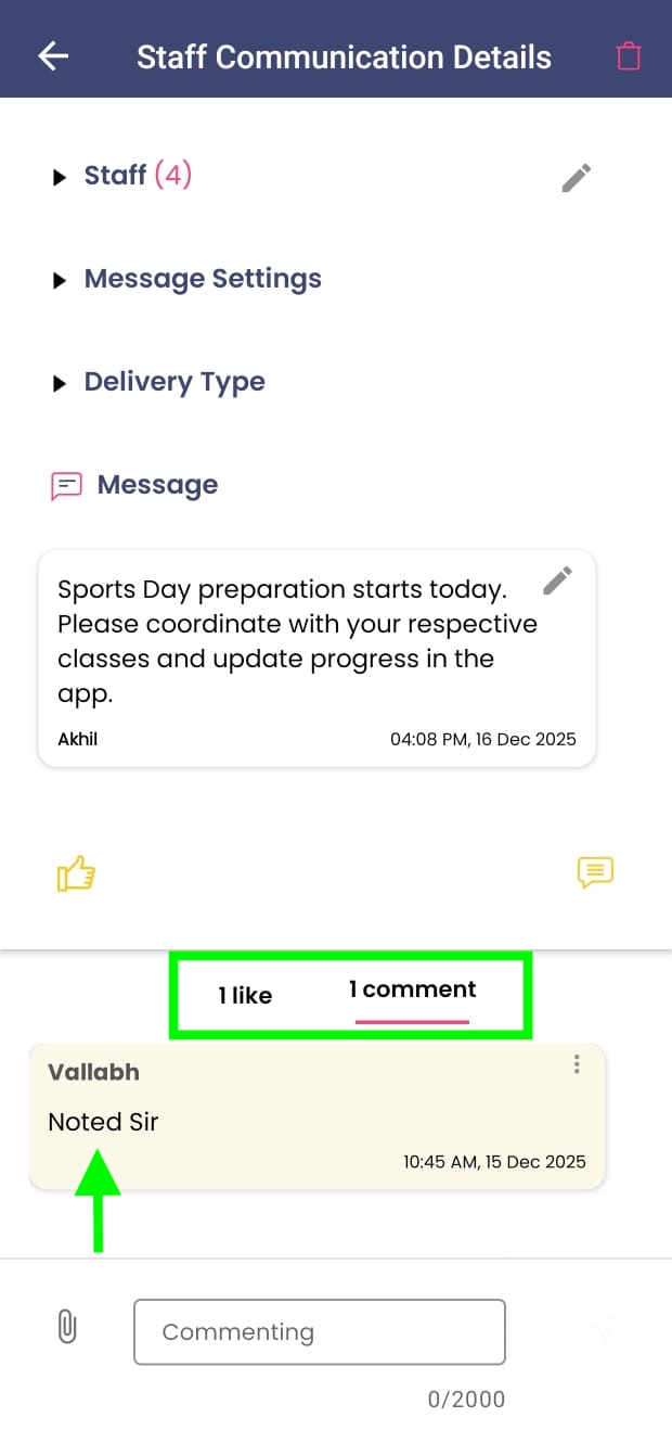 Staff Reply