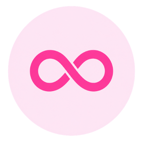 Infinity symbol with graduation cap icon representing unlimited staff profiles